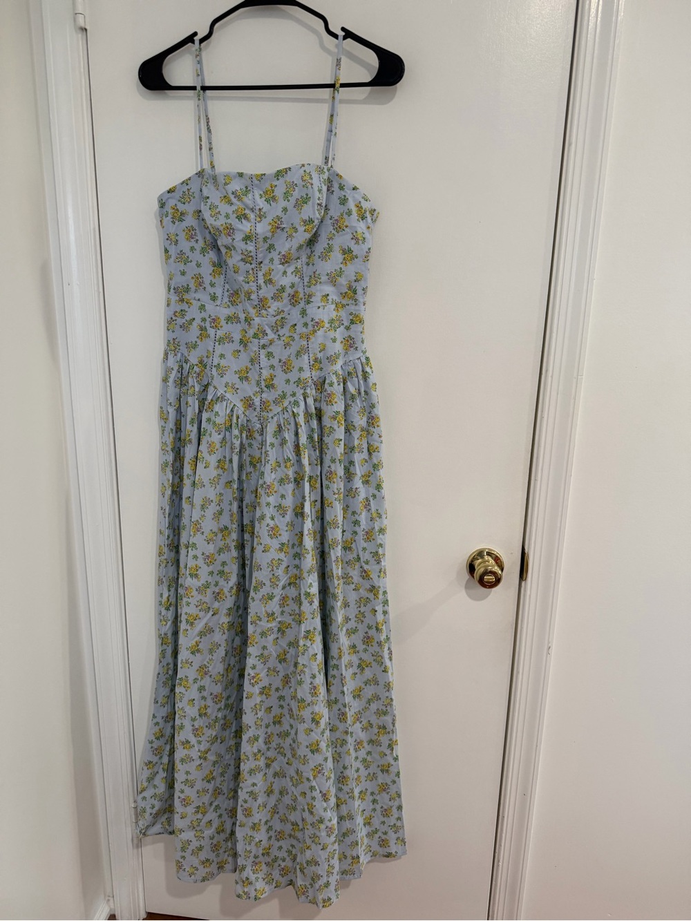 NWT Fashion Nova Floral Maxi Dress Large Feminine Coquette Fairycore Cottagecore